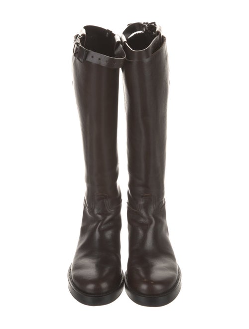 Ann Demeulemeester Leather Riding Boots
