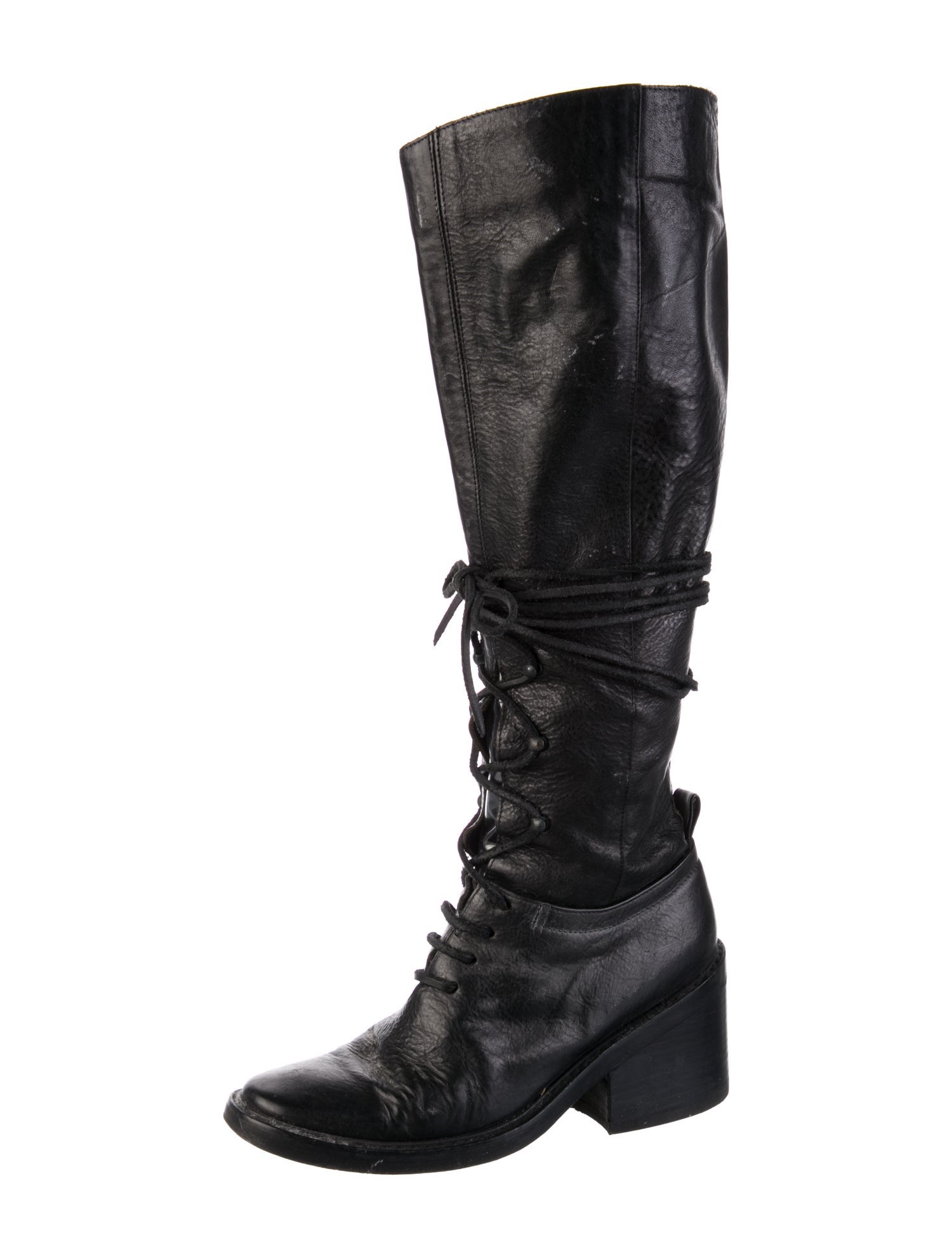 Ann Demeulemeester Leather Combat Boots