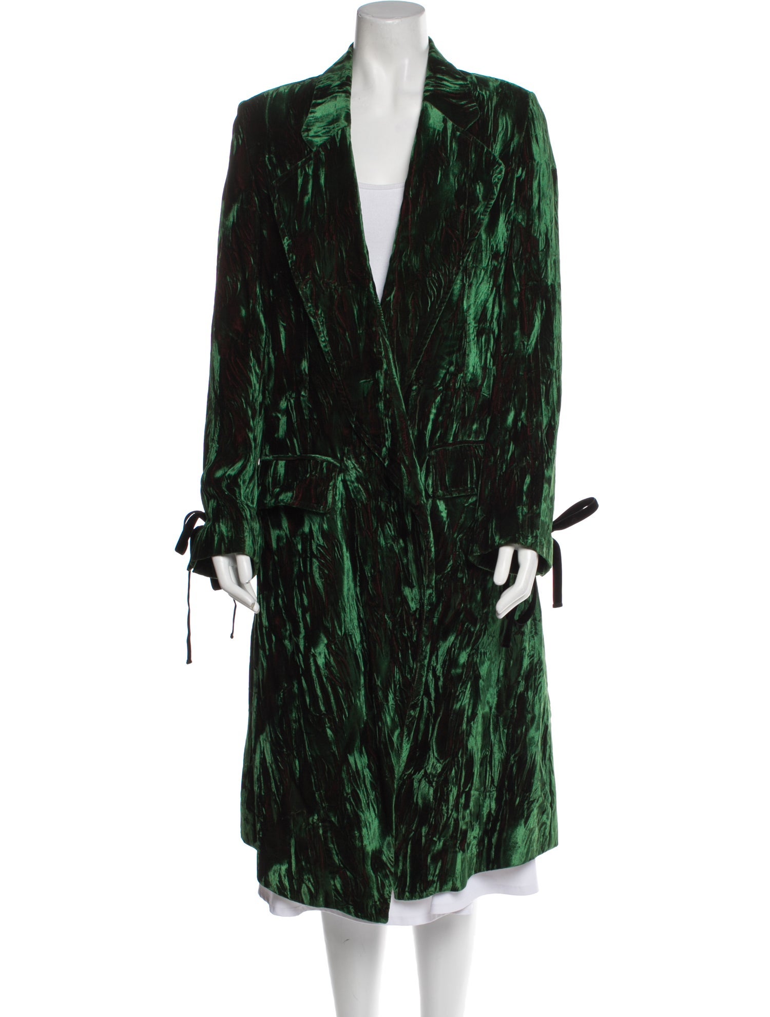 Ann Demeulemeester 2017 Velvet Faux Fur Coat