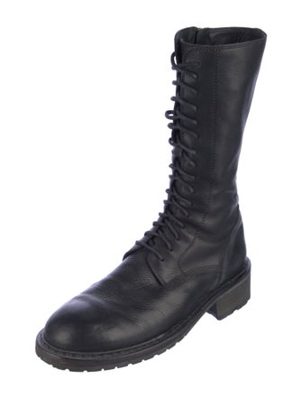 Ann Demeulemeester Leather Combat Boots