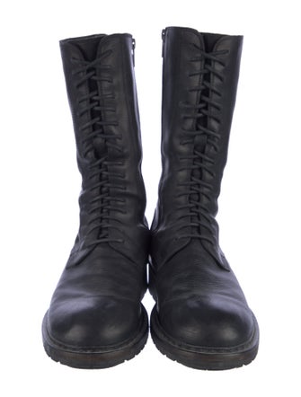 Ann Demeulemeester Leather Combat Boots