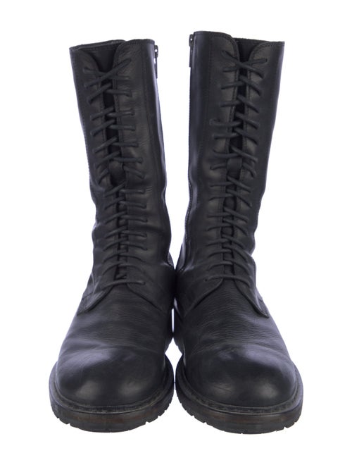 Ann Demeulemeester Leather Combat Boots