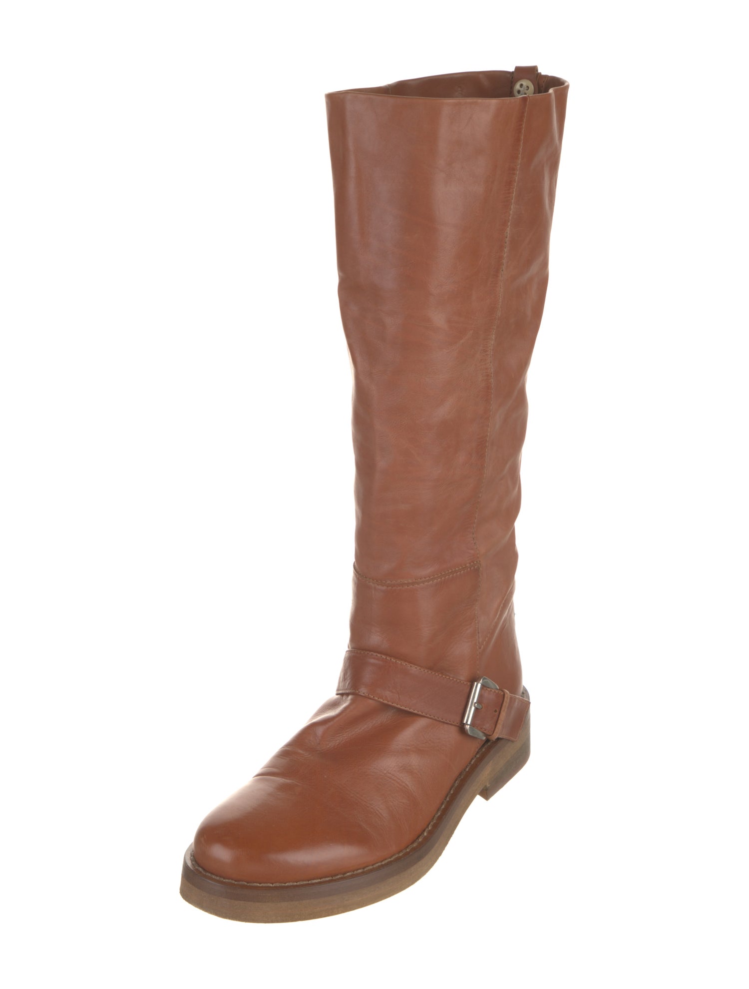 Ann Demeulemeester Leather Riding Boots
