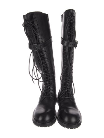 Ann Demeulemeester Leather Lace-Up Boots