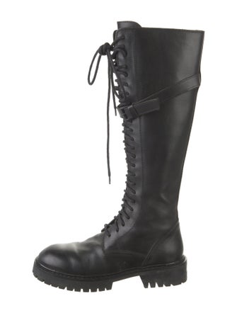 Ann Demeulemeester Leather Combat Boots