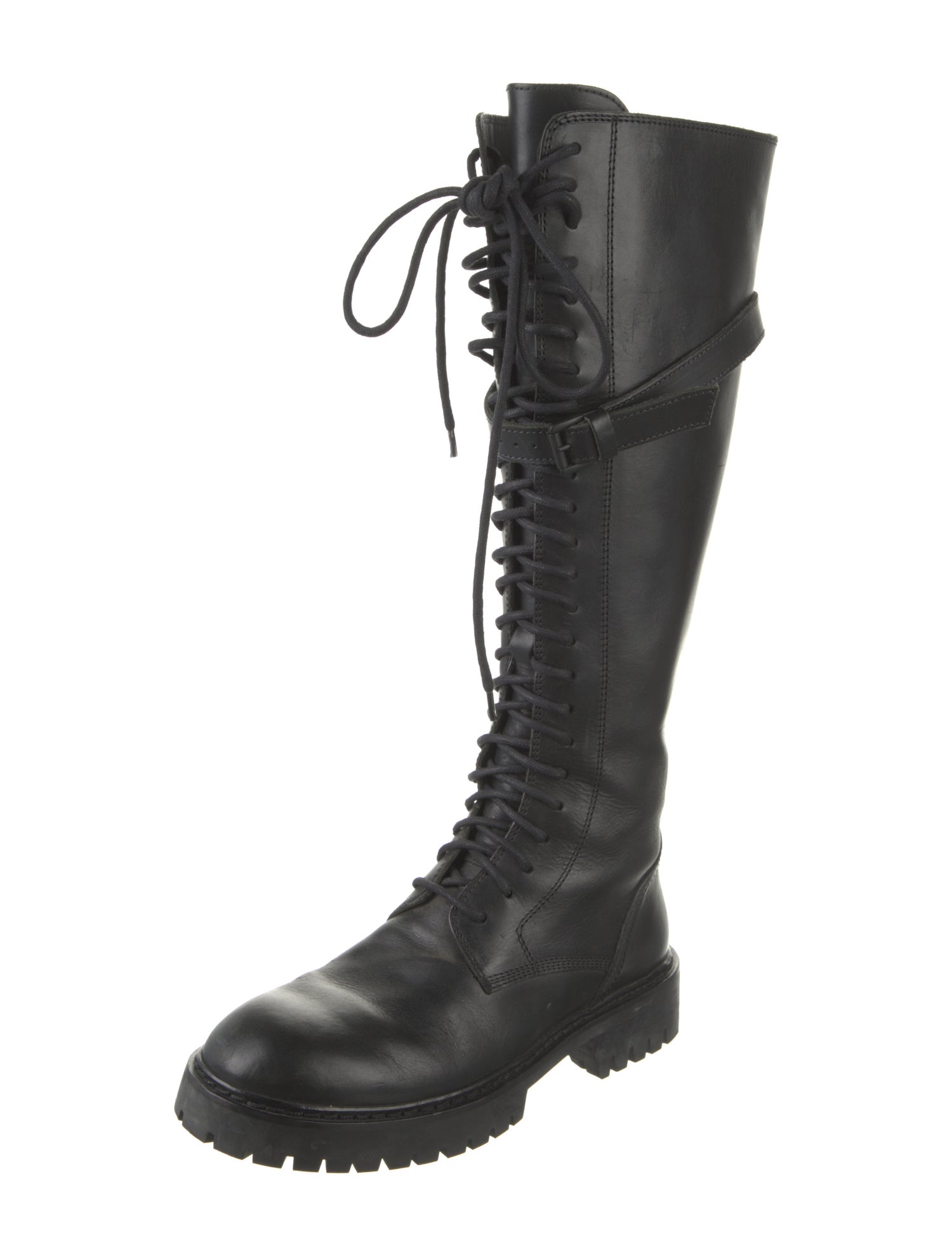 Ann Demeulemeester Leather Combat Boots