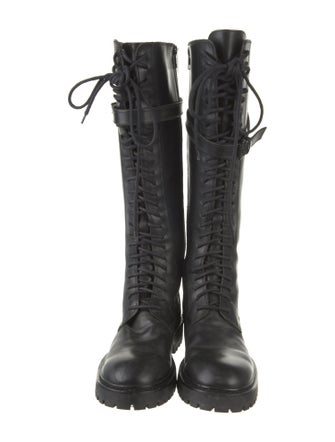 Ann Demeulemeester Leather Combat Boots