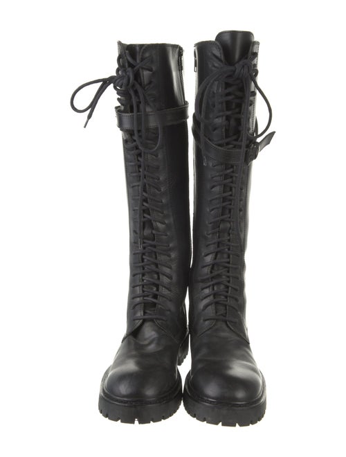 Ann Demeulemeester Leather Combat Boots