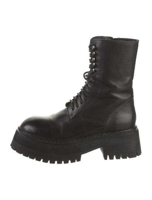 Ann Demeulemeester Leather Combat Boots
