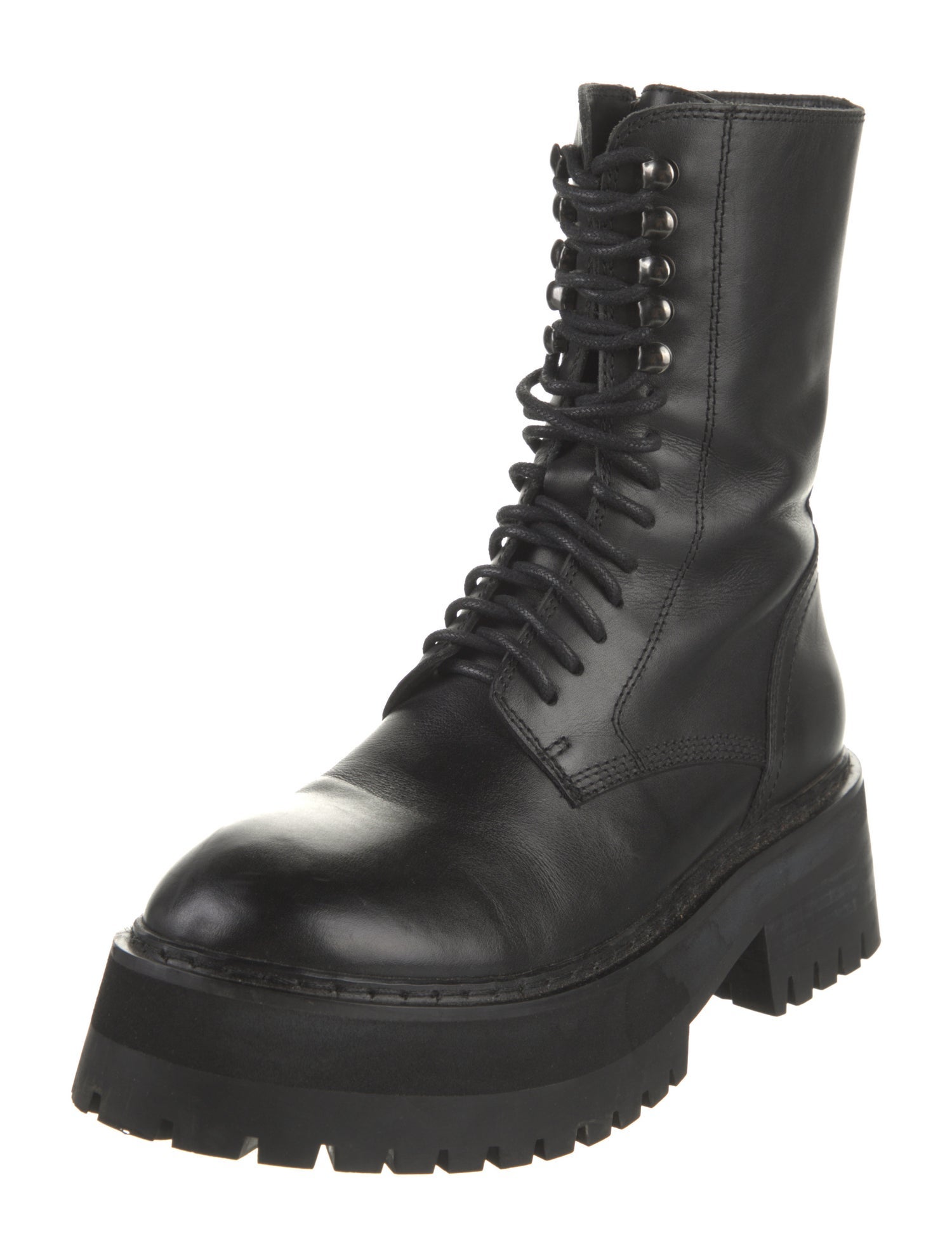Ann Demeulemeester Leather Combat Boots