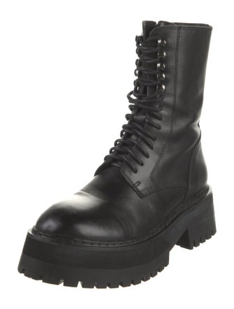 Ann Demeulemeester Leather Combat Boots