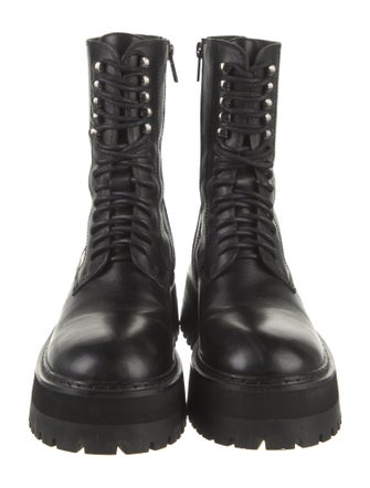 Ann Demeulemeester Leather Combat Boots