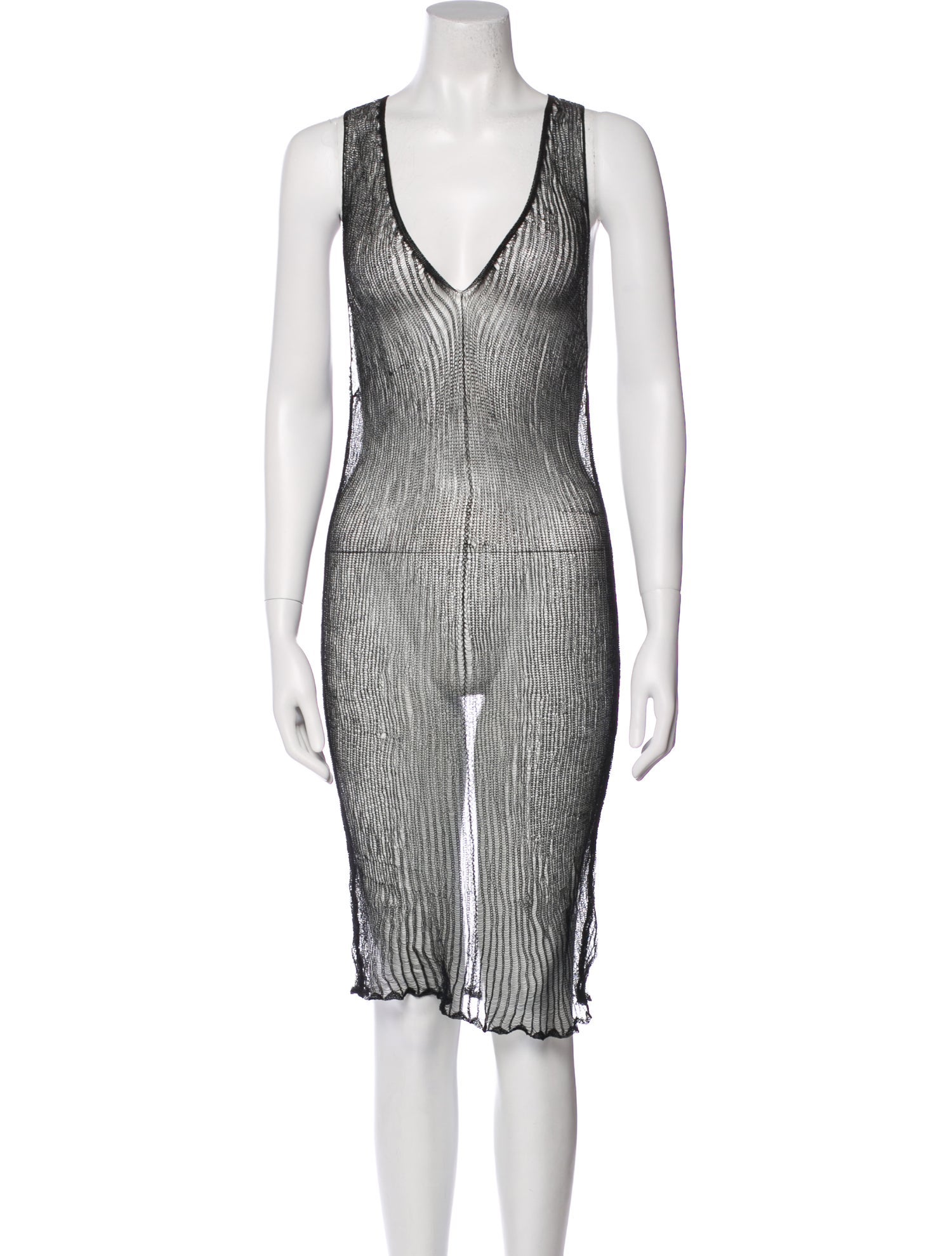 Ann Demeulemeester V-Neck Midi Length Dress