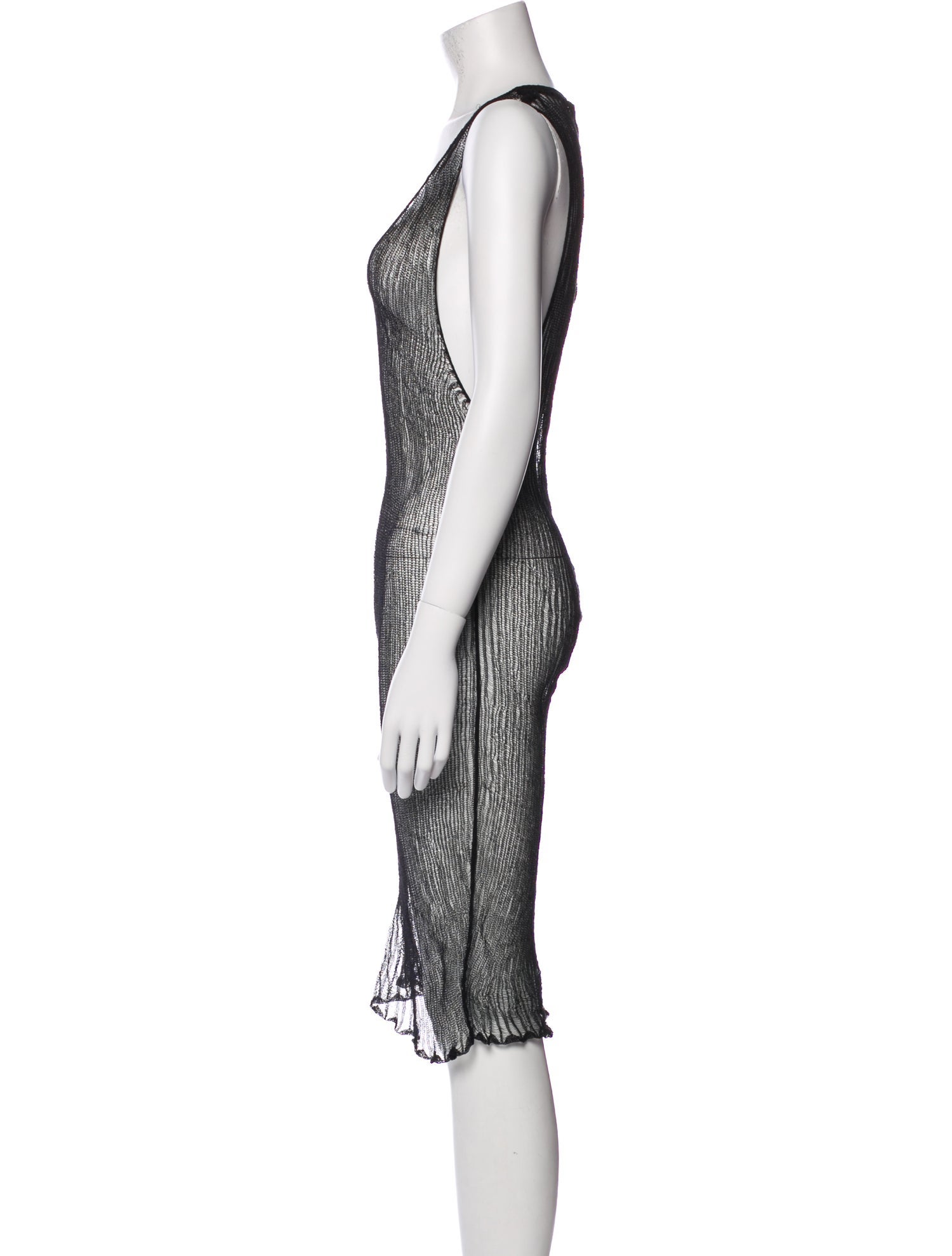 Ann Demeulemeester V-Neck Midi Length Dress