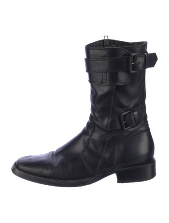 Ann Demeulemeester Leather Combat Boots