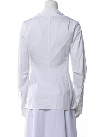 Ann Demeulemeester V-Neck Long Sleeve Button-Up Top