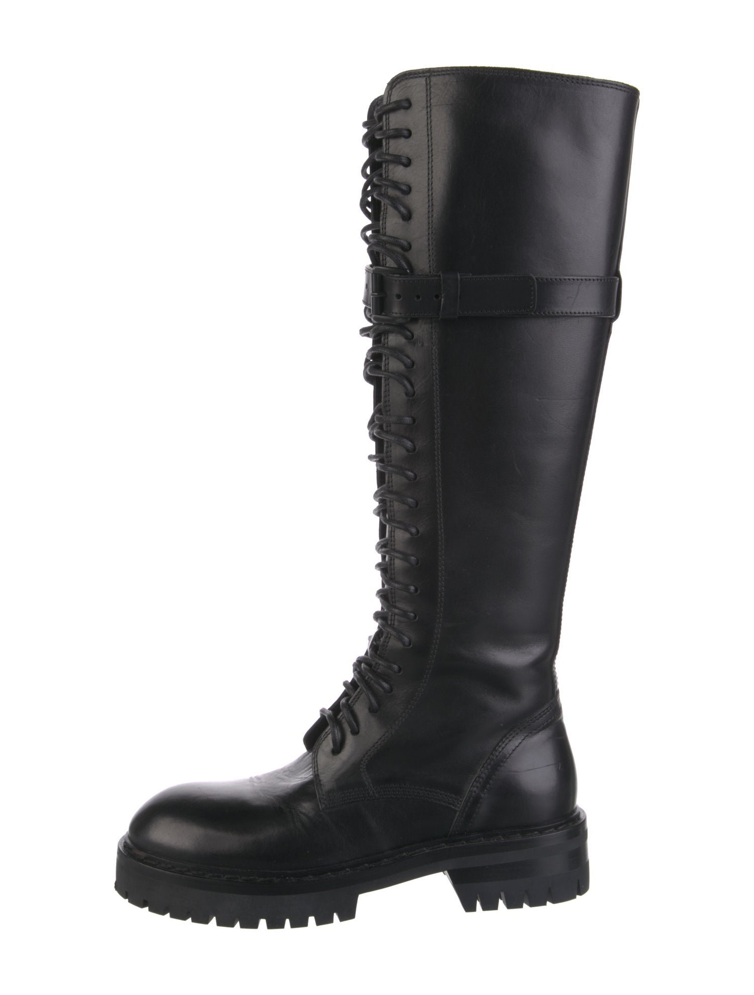 Ann Demeulemeester Leather Combat Boots