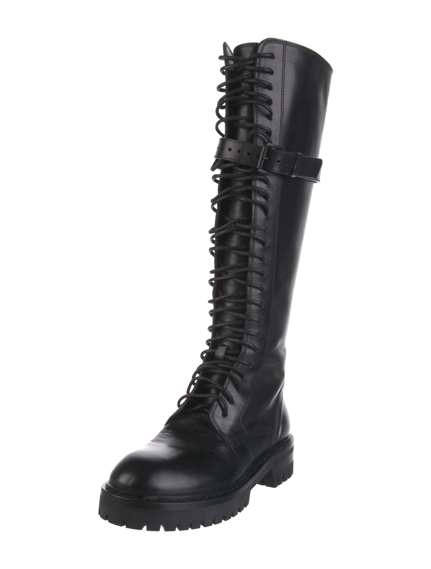 Ann Demeulemeester Leather Combat Boots
