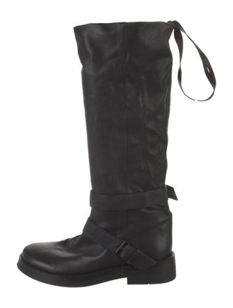 Ann Demeulemeester Leather Lace-Up Boots