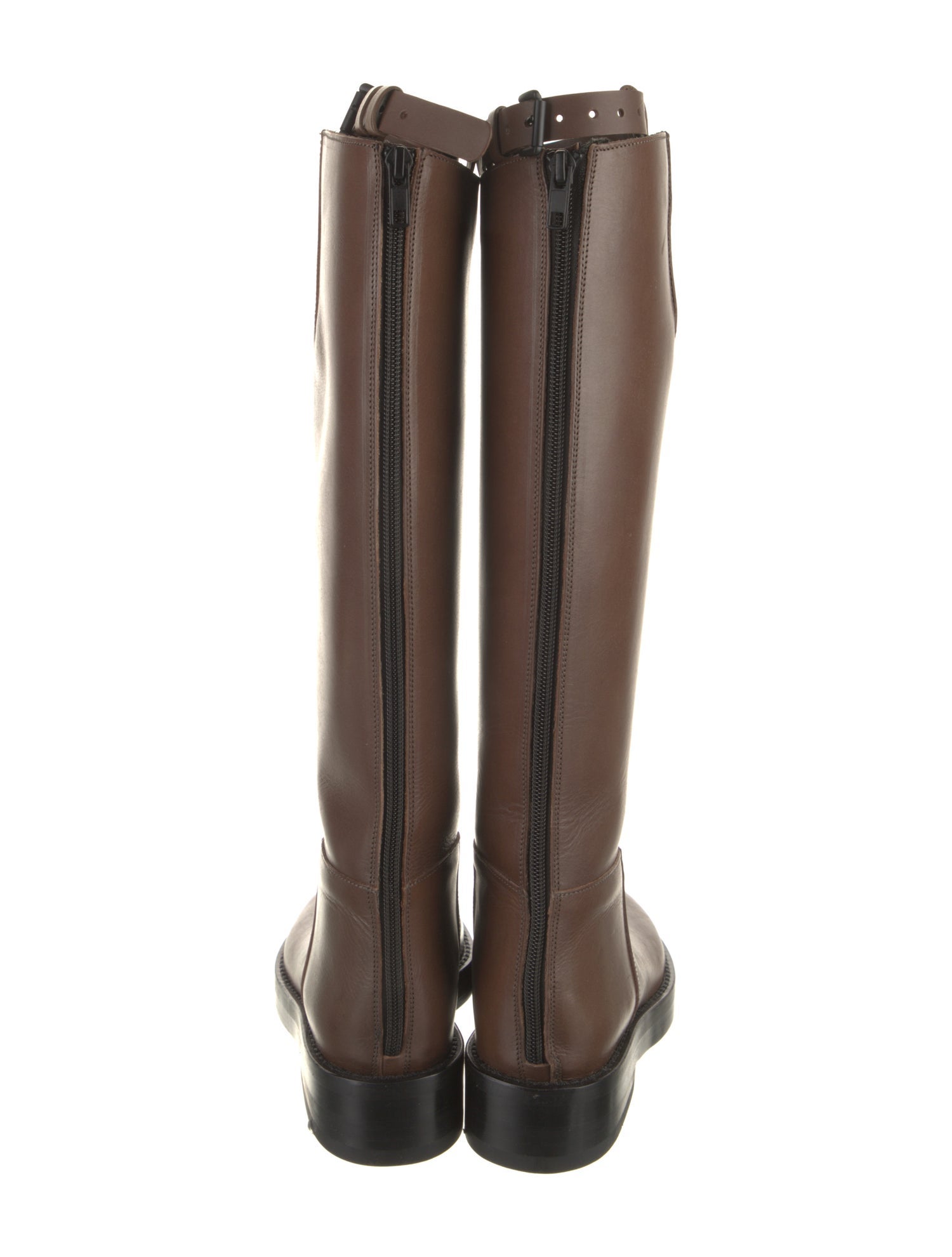 Ann Demeulemeester Leather Riding Boots - Brown Boots, Shoes
