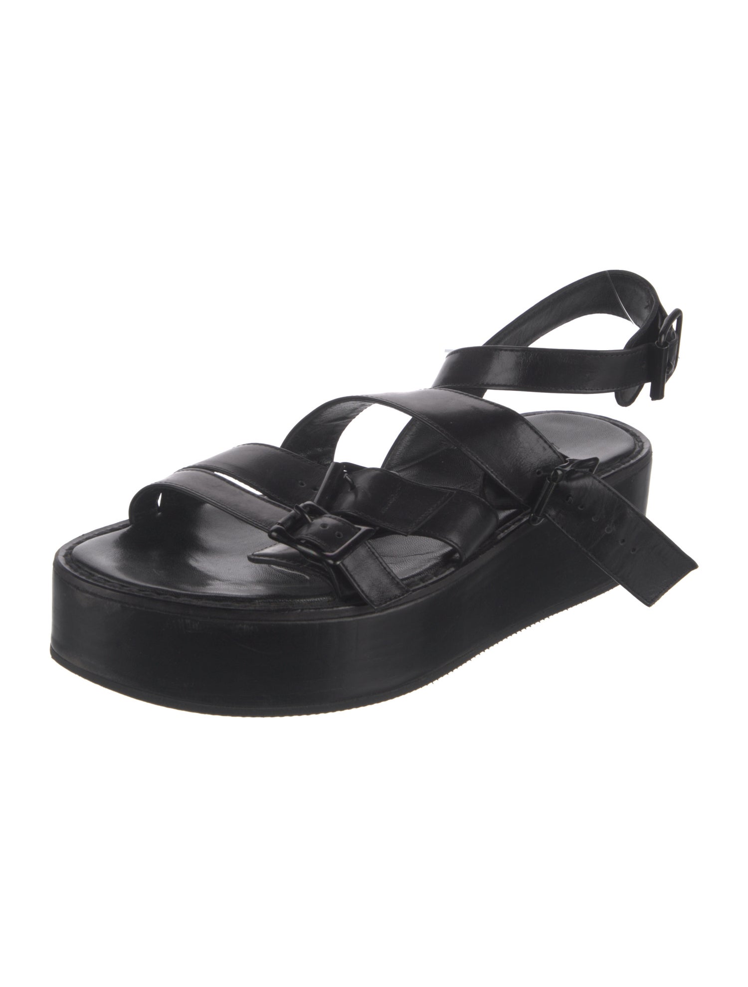 Ann Demeulemeester Leather Slingback Sandals