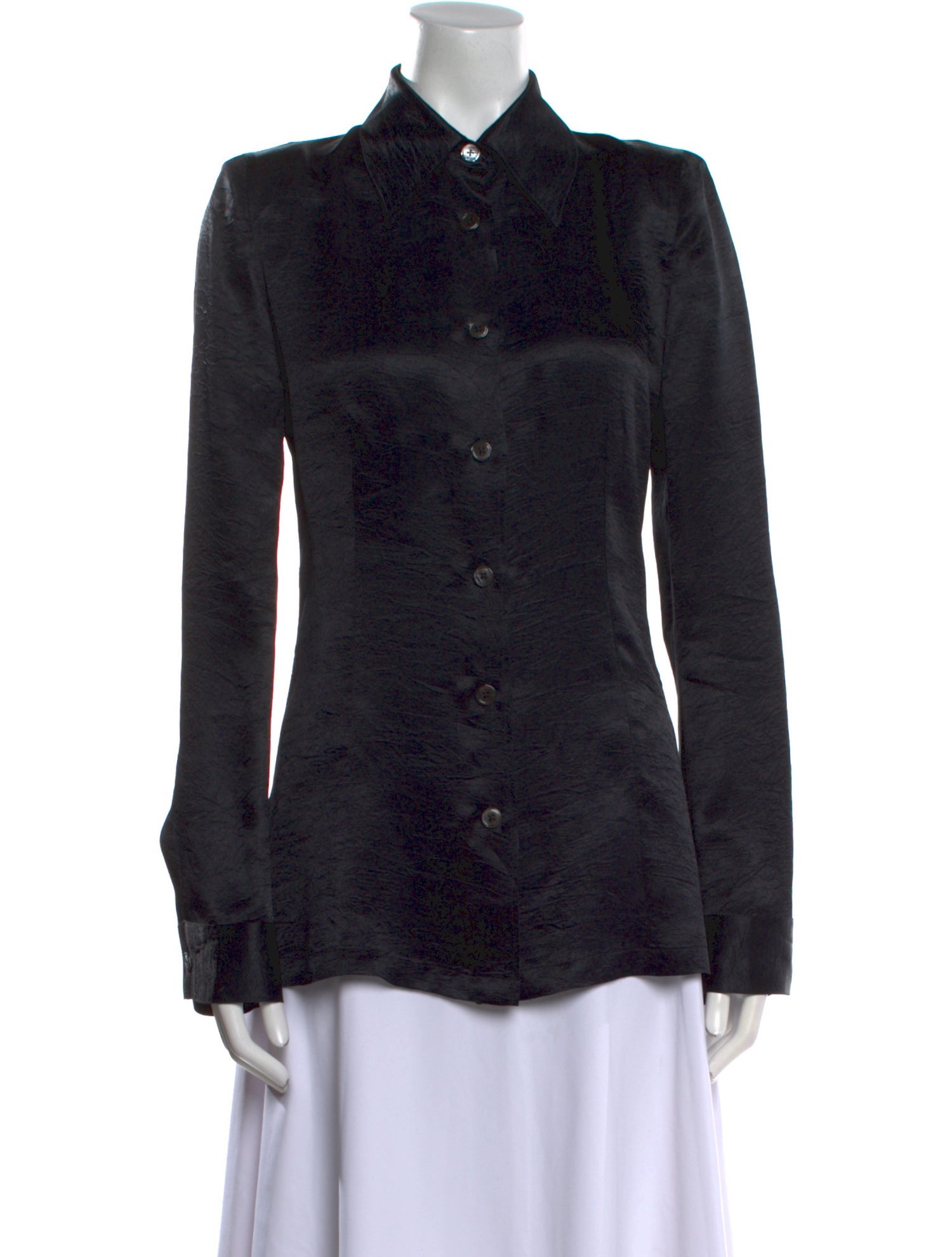 Ann Demeulemeester Linen Animal Print Button-Up Top