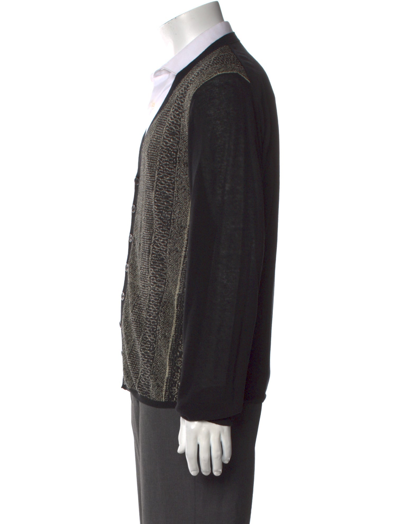 Ann Demeulemeester Printed V-Neck Cardigan