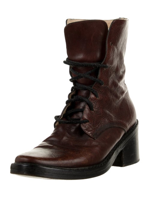 Ann Demeulemeester Leather Combat Boots