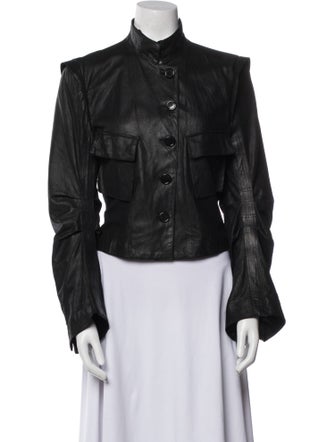 Ann Demeulemeester 2000's Leather Utility Jacket