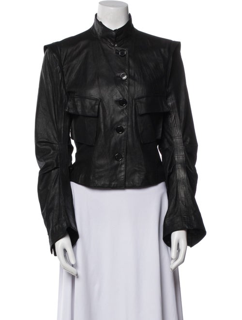 Ann Demeulemeester 2000's Leather Utility Jacket