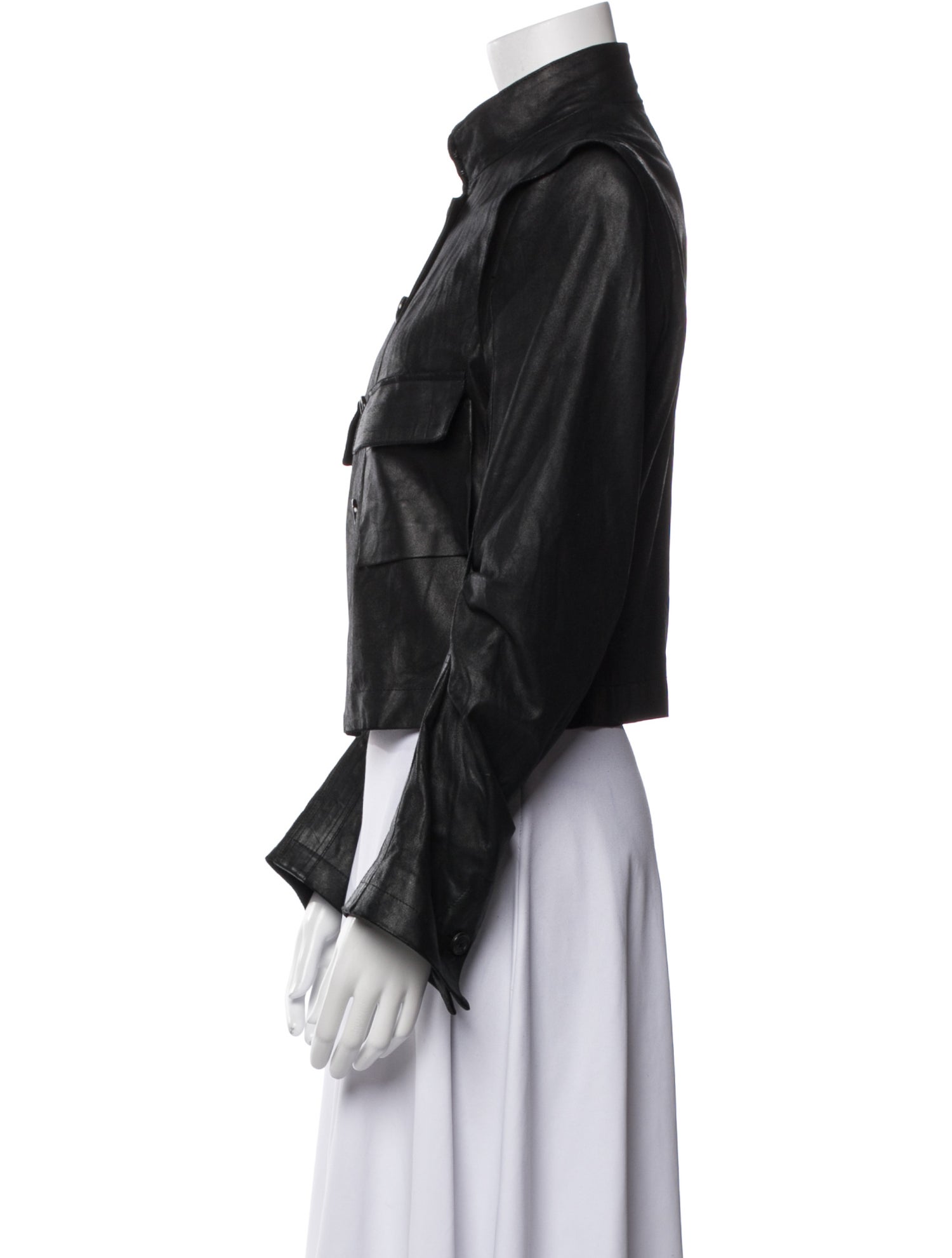 Ann Demeulemeester 2000's Leather Utility Jacket