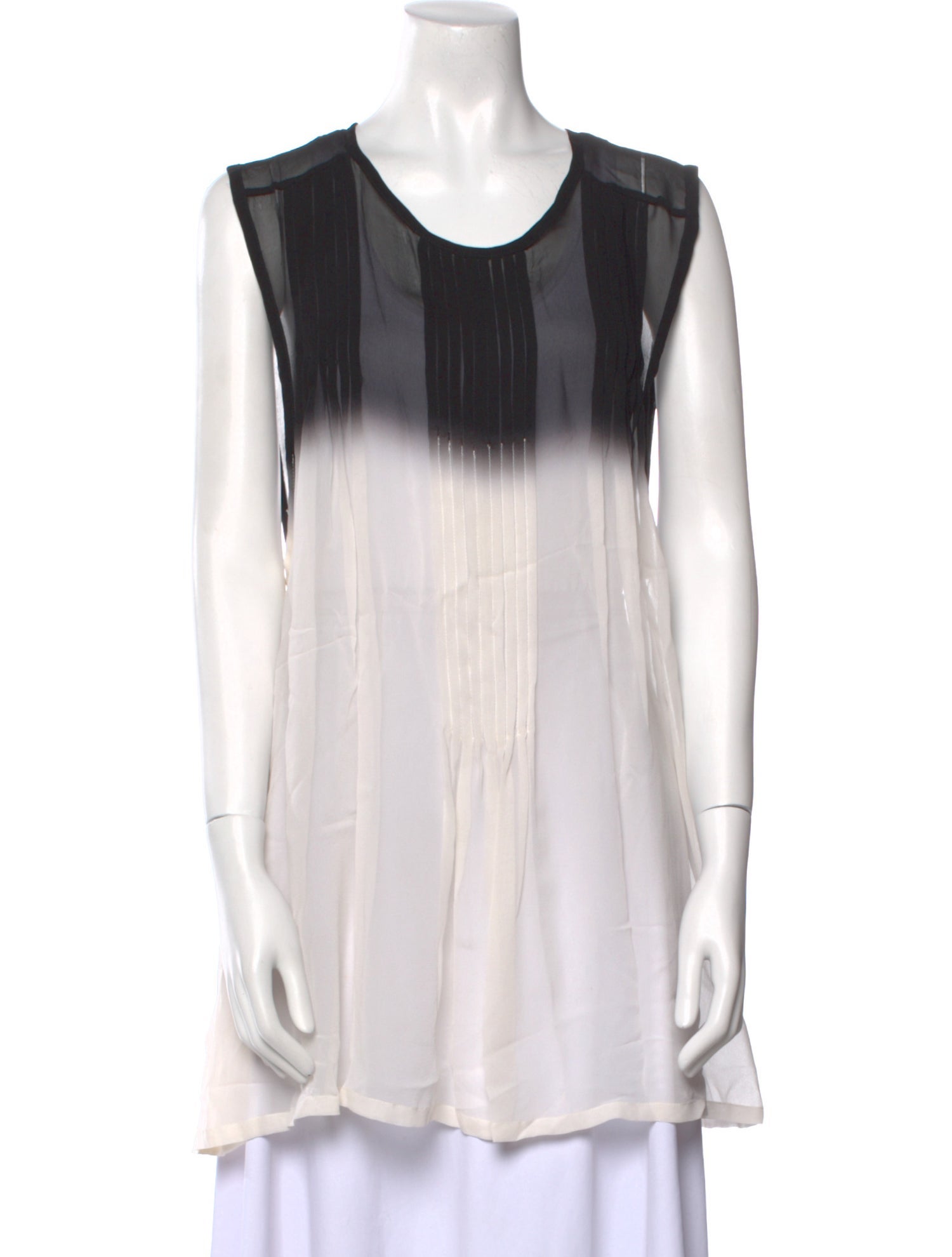 Ann Demeulemeester Silk Scoop Neck Tunic