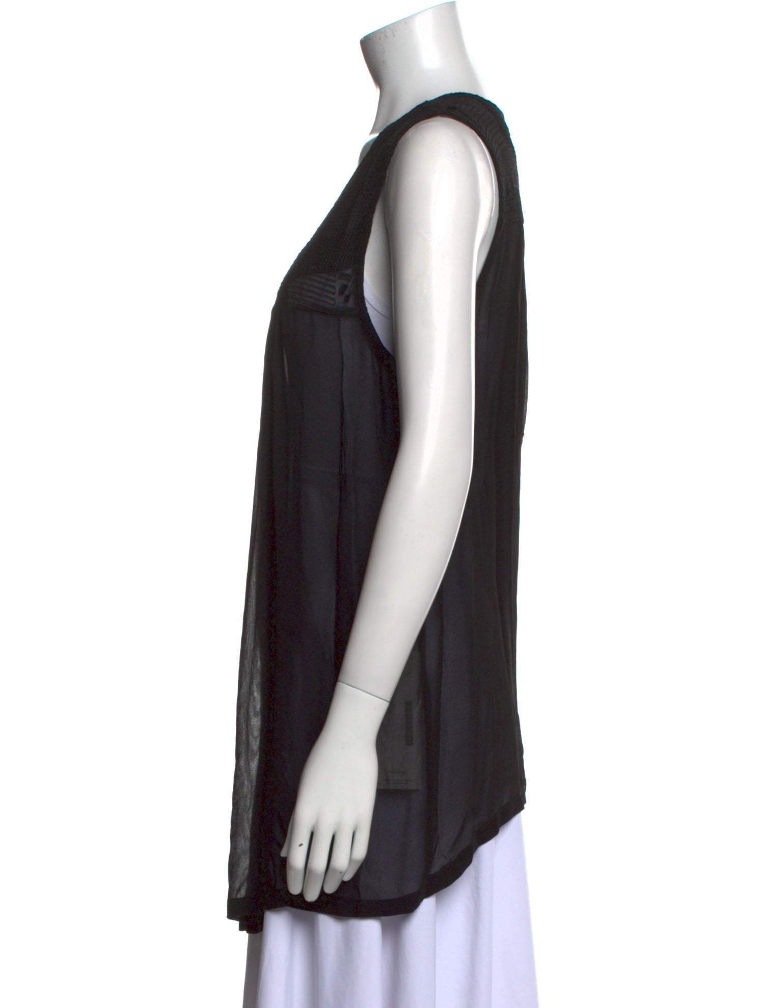 Ann Demeulemeester Silk Scoop Neck Tunic