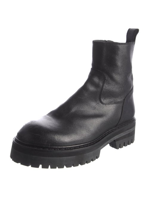 Ann Demeulemeester Leather Combat Boots