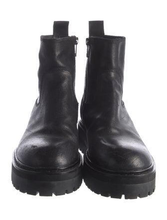 Ann Demeulemeester Leather Combat Boots