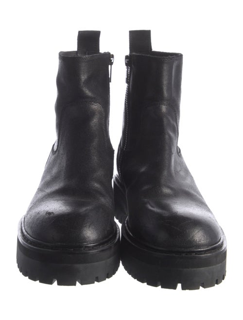 Ann Demeulemeester Leather Combat Boots