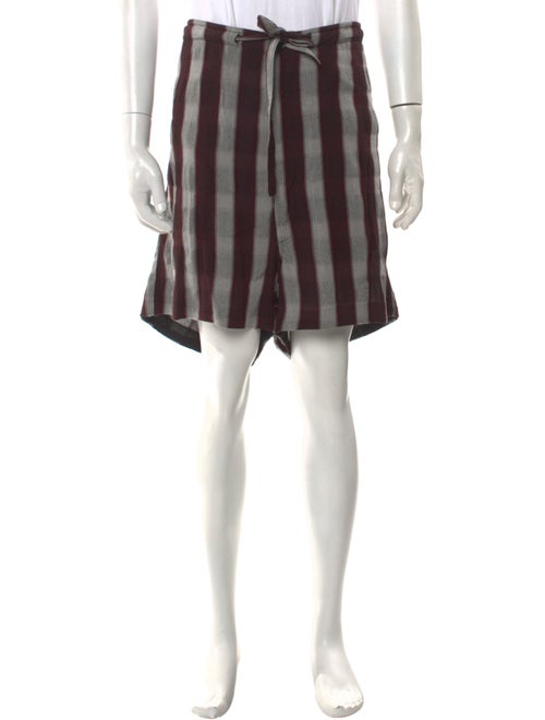 Ann Demeulemeester Striped Flat Front Shorts