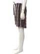 Ann Demeulemeester Striped Flat Front Shorts