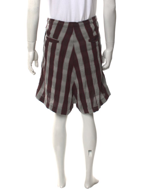 Ann Demeulemeester Striped Flat Front Shorts