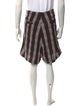 Ann Demeulemeester Striped Flat Front Shorts