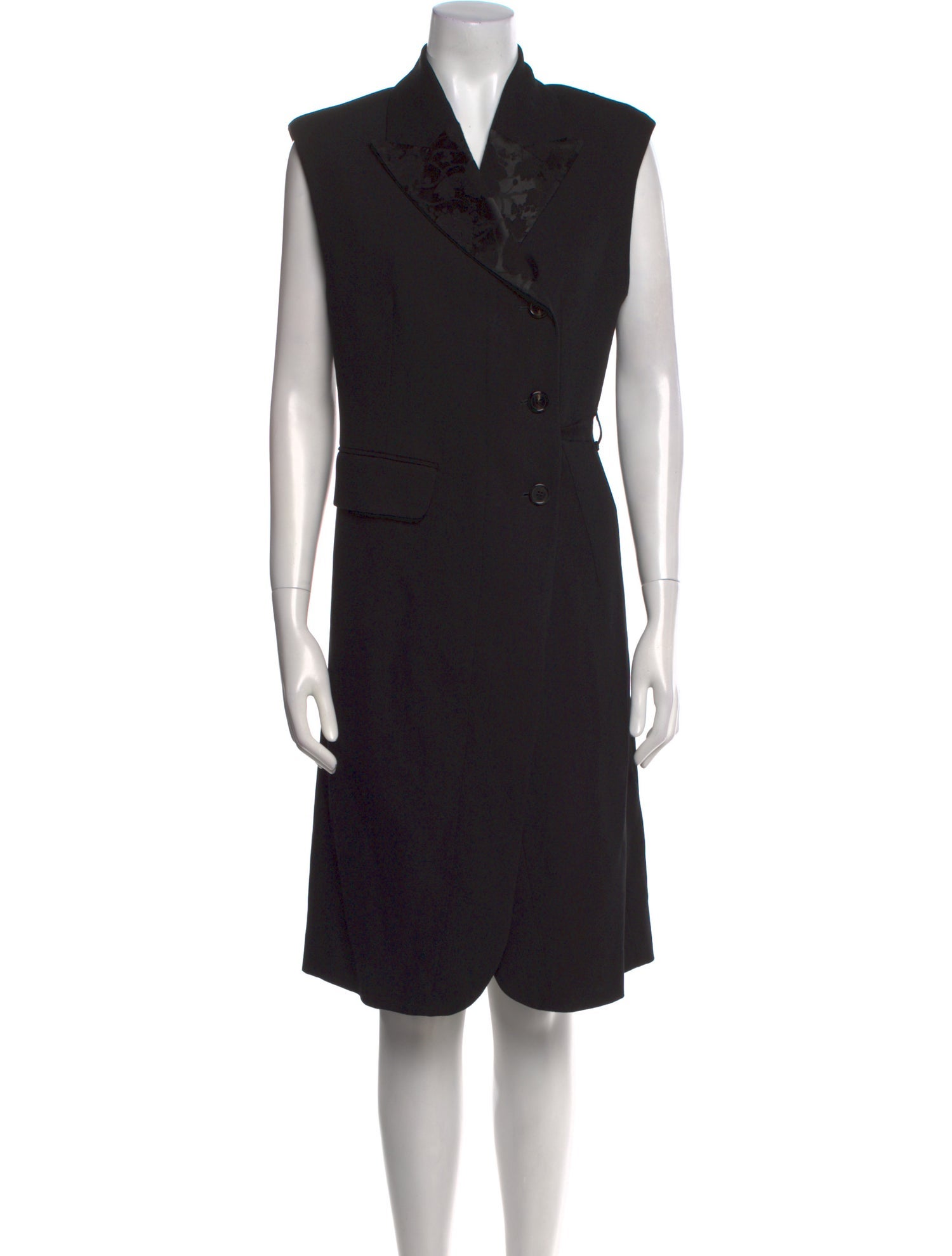 Ann Demeulemeester V-Neck Midi Length Dress
