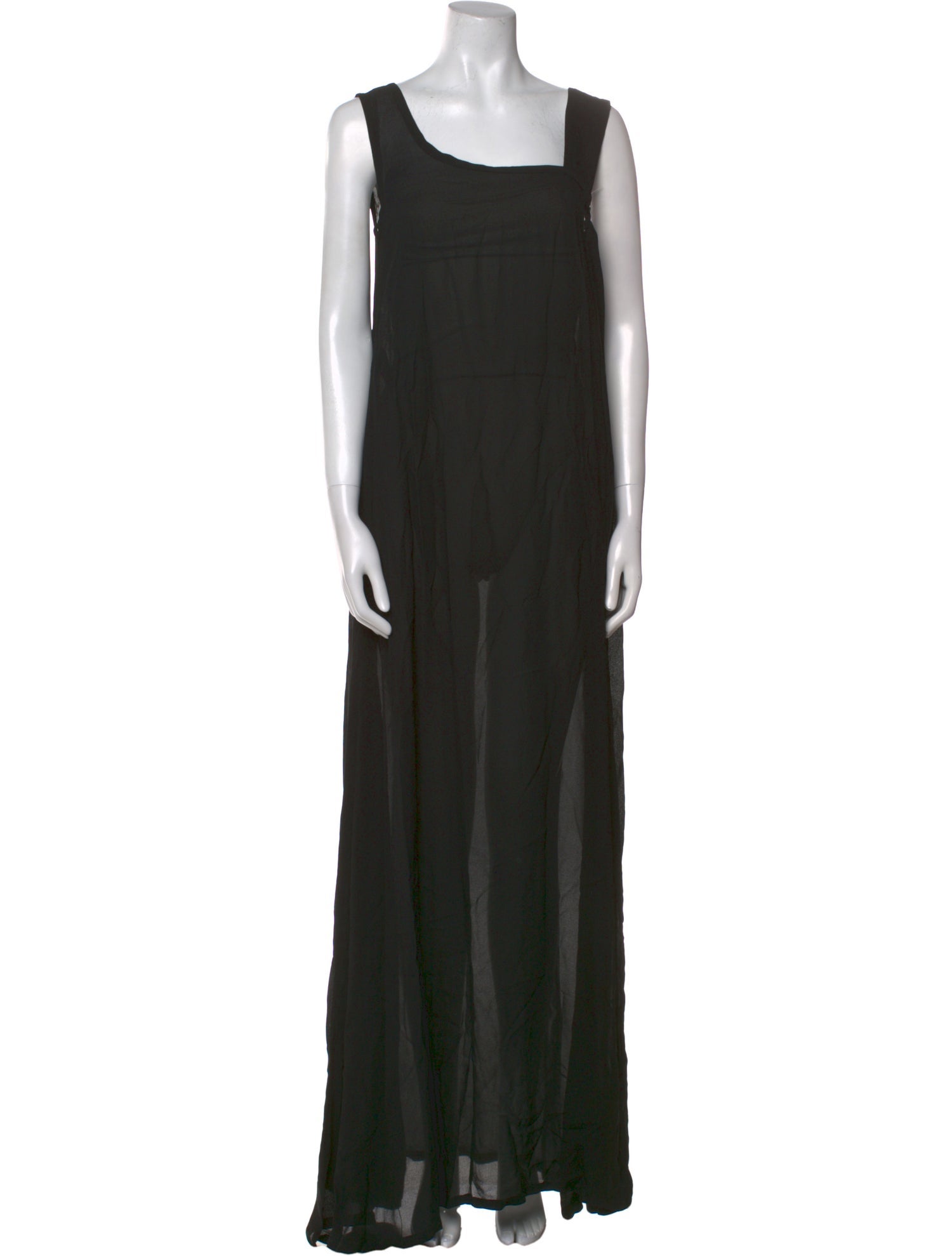 Ann Demeulemeester Square Neckline Long Dress