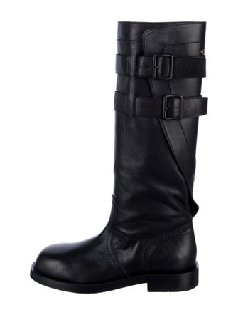 Ann Demeulemeester Leather Riding Boots