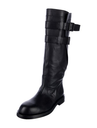 Ann Demeulemeester Leather Riding Boots