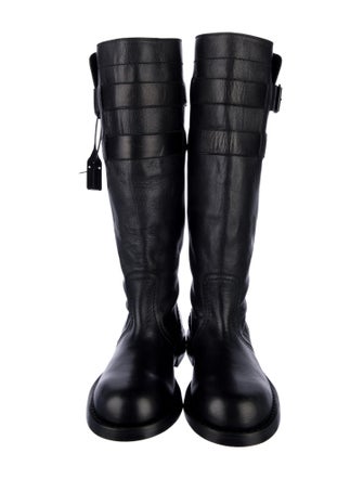 Ann Demeulemeester Leather Riding Boots