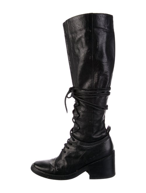 Ann Demeulemeester Leather Combat Boots