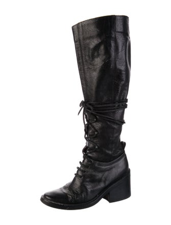 Ann Demeulemeester Leather Combat Boots