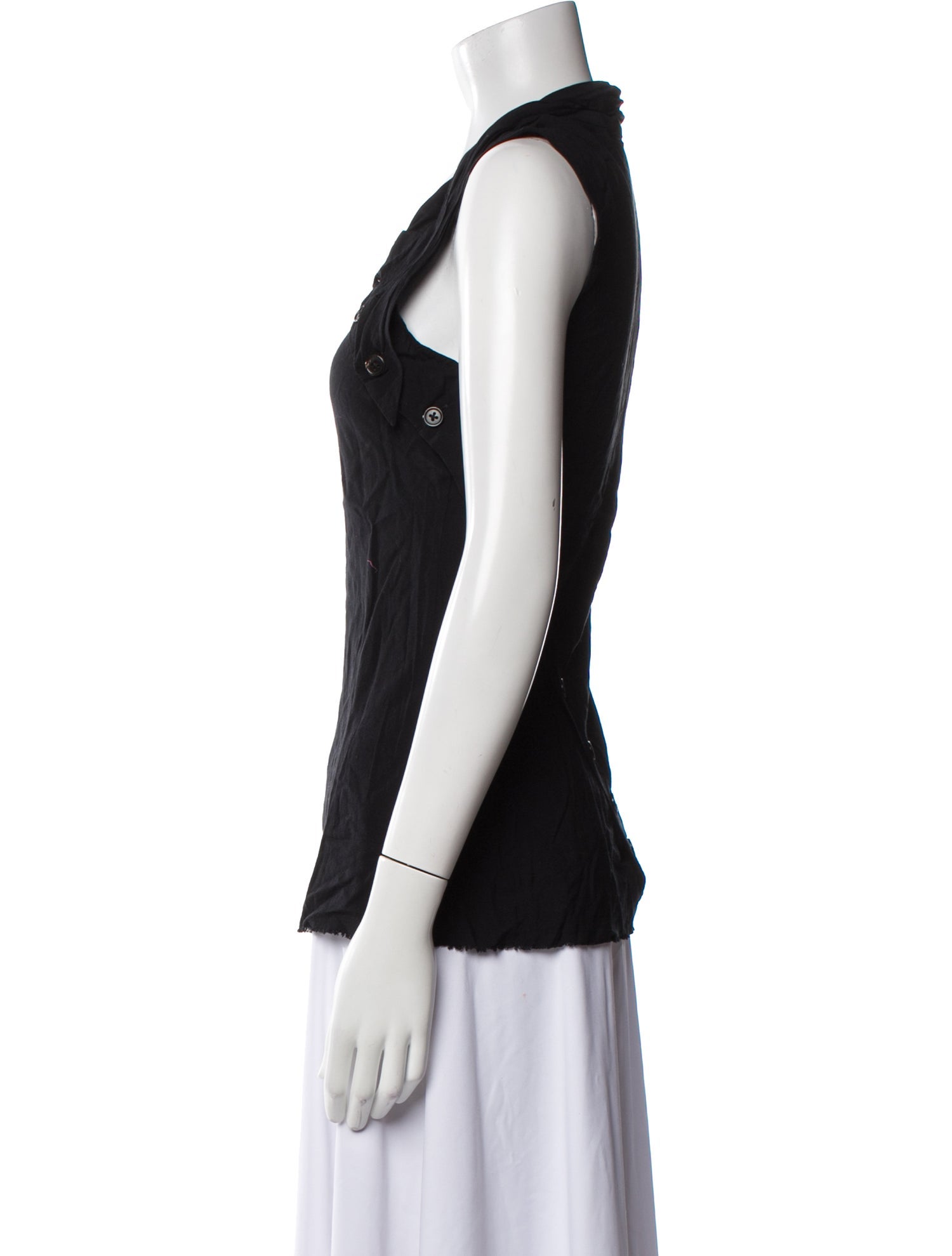 Ann Demeulemeester Cowl Neck Sleeveless Top