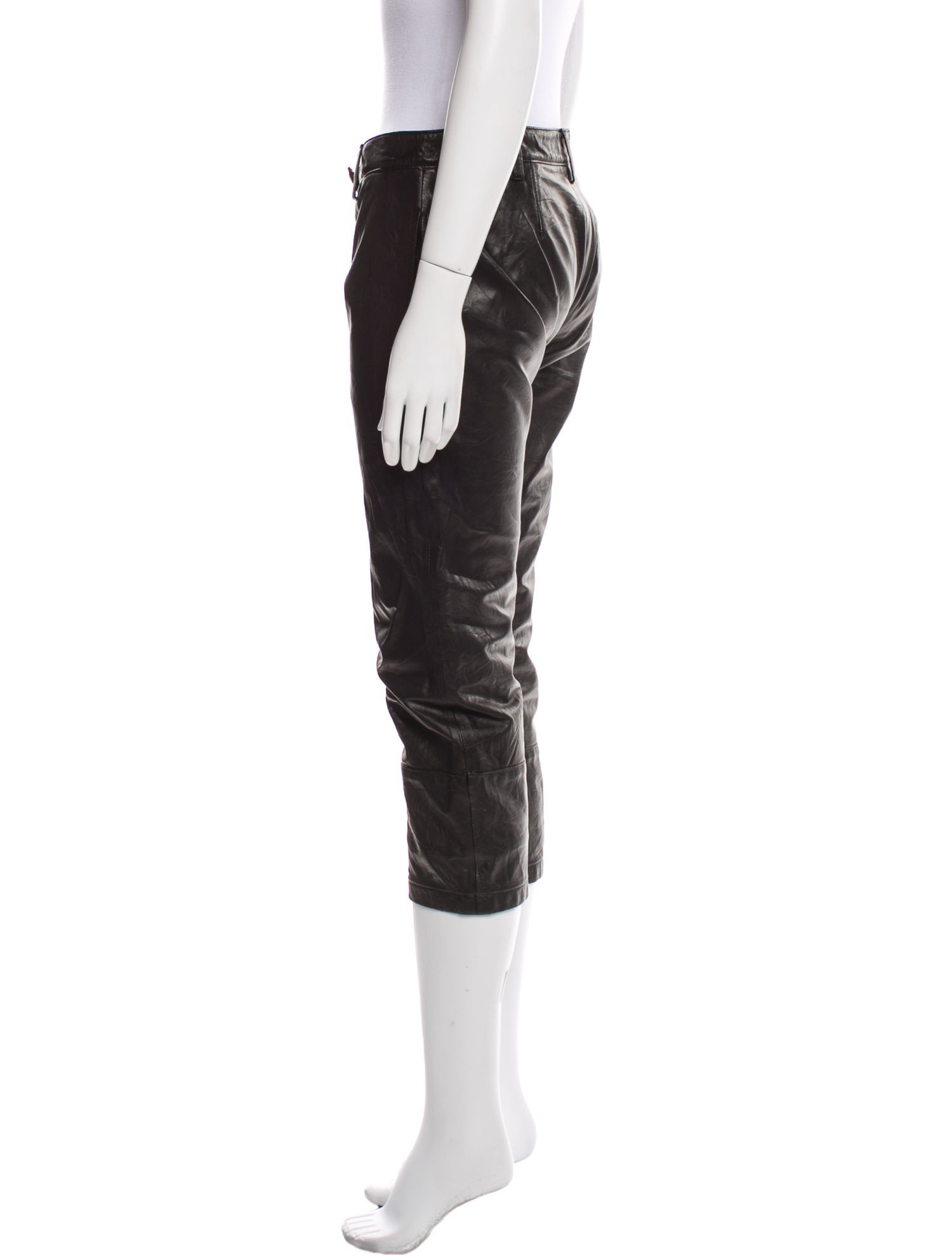 Ann Demeulemeester Leather Straight Leg Pants
