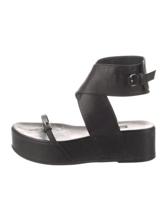 Ann Demeulemeester Leather Slingback Sandals